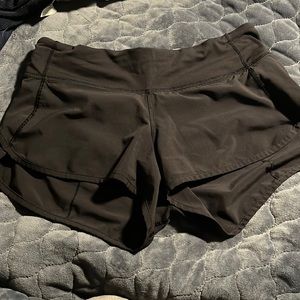 Lululemon black speed up shorts size 4!!
